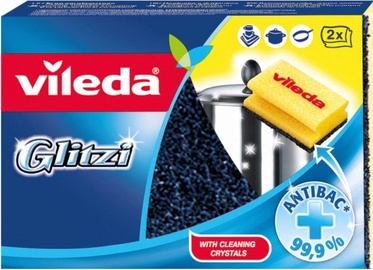 Vileda Glitzi Crystal Scouring Foam Sponge Set 2+1 146643