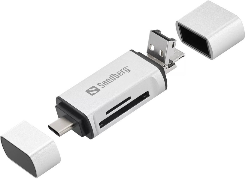 Картридер Sandberg Card Reader USB-C+USB+MicroUSB