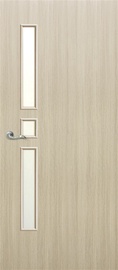 Полотно межкомнатной двери Omic Comfort, универсальная, белый/дубовый, 200 см x 70 см x 4 см