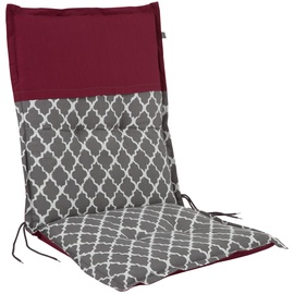 Krēslu spilvens 485249, balta/sarkana/pelēka, 105 x 50 cm