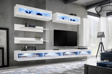 ASM Fly W Living Room Wall Unit Set White WW FY W2