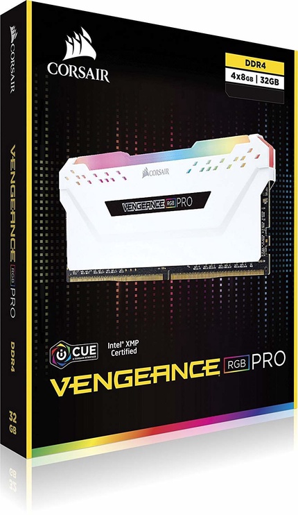 Operatyvioji atmintis (RAM) Corsair Vengeance RGB Pro White, DDR4, 32 GB, 2666 MHz