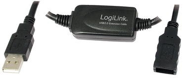 LogiLink Repeater Cable USB to USB Black 20m