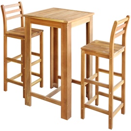 Обеденный комплект VLX Solid Acacia Wood 246667, коричневый
