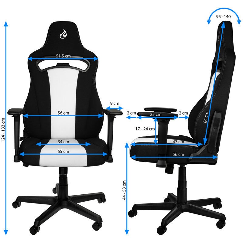 Nitro Concepts E250 Gaming Chair Radiant White Krauta Ee
