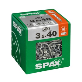 SKRŪVE KOKA 3,5X40 BALTS ZN 500GAB (SPAX)
