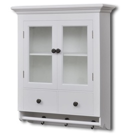 Кухонный шкаф VLX Wooden With Glass Door, белый, 590 мм x 225 мм x 740 мм
