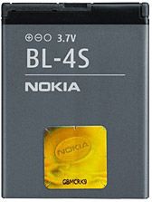 Mobiiltelefoni aku Nokia BL-4S, Li-ion, 860 mAh