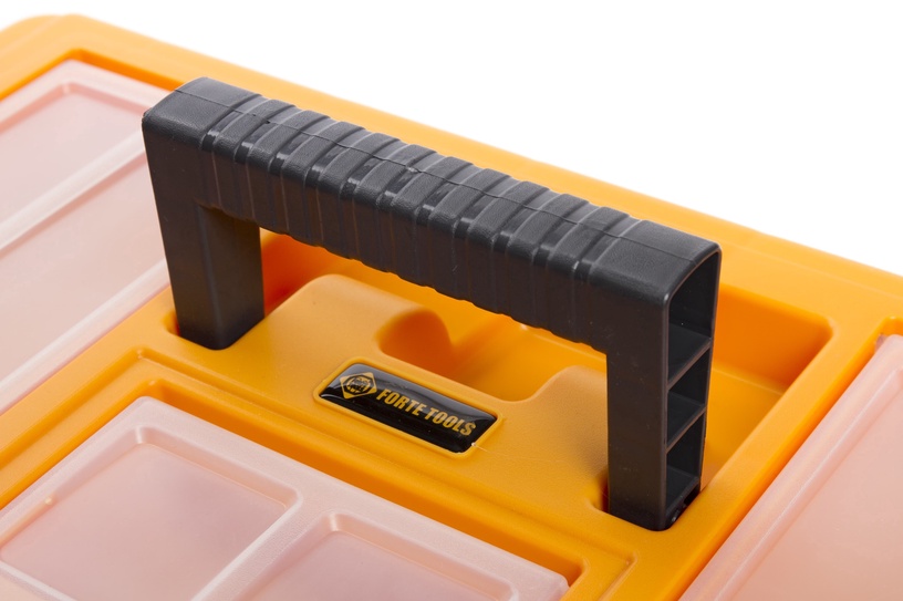 Ящик для инструментов Forte Tools JMT-19, 48.6 см x 26.7 см x 32 см, черный/желтый