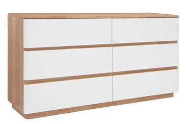 Black Red White Braga Chest Of Drawer White/Oak