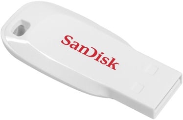 USB zibatmiņa SanDisk Cruzer Blade, balta, 16 GB