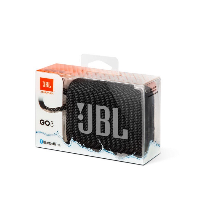 Bezvadu skaļrunis JBL GO 3, melna, 4 W