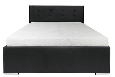 Black Red White Bed Molisa 140cm Gray