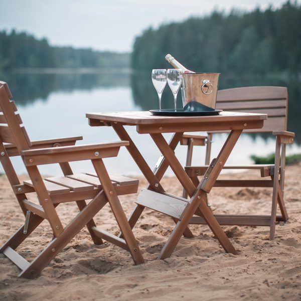 Välimööbli komplekt Folkland Timber Heini, pruun, 2 istekohta
