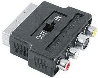 Roger Video Adapter SCART To 3x RCA + S-video Black