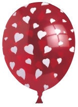 Воздушный шар VIBORG Heart 80604H, 6 шт.
