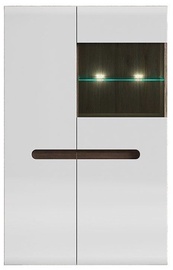 Black Red White Glass Cabinet Azteca Trio SFK1W1D White/San Remo Oak
