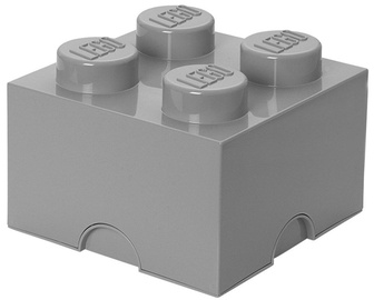 LEGO Storage Brick 4 Knobs Medium Stone Grey