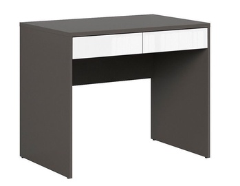 Black Red White Graphic Desk Wolfram White/Grey