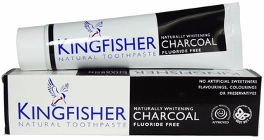 Kingfisher Natural Toothpaste Charcoal Whitening 100ml FluorideFree