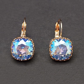 Diamond Sky Earrings With Crystals From Swarowski Sunny Vintage V Light Sapphire Shimmer