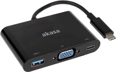 Провод Akasa AK-CBCA02-15BK USB Type-C, VGA, 0.15 м