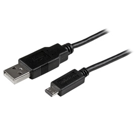Провод StarTech USBAUB1MBK, USB male/Micro USB male, 1 м, черный