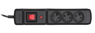 Activejet Power Strip With Cord 3GN 1.5m Black