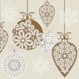 Paw Decor Collection Frosted Laces Cropper 33 x 33cm