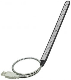 Vakoss LC-7013K USB Notebook Lamp 10 LED Black