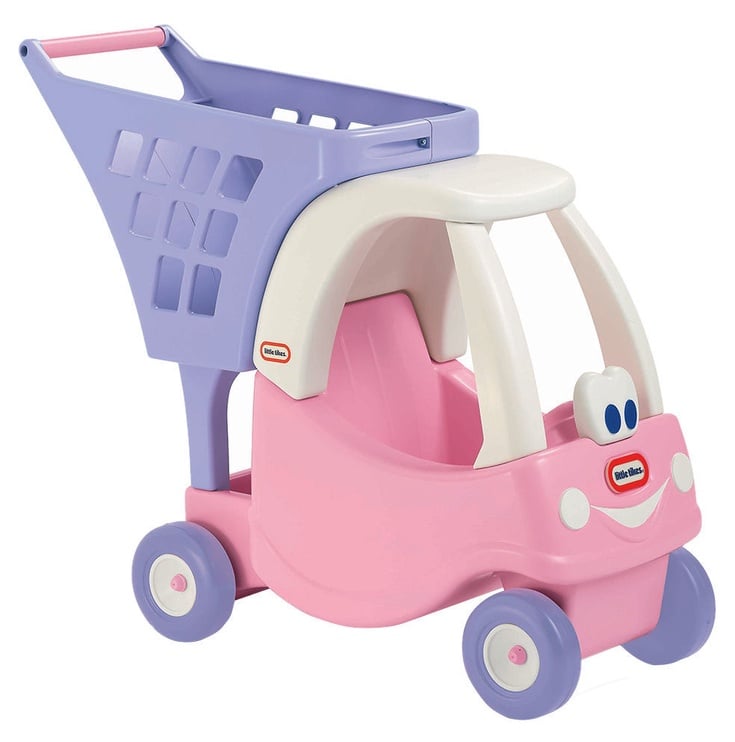 Parduotuvės žaislai, prekių vežimėlis Little Tikes Cozy Shopping Cart 620195, rožinė/violetinė