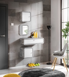 ASM Wally I Hallway Wall Unit Set Gray/Glossy White