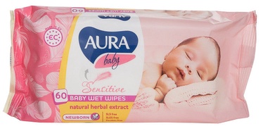 Aura Baby Wet Napkins Sensitive 60pcs