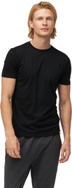 Audimas Mens Merino Wool Short Sleeve T-Shirt Black XL