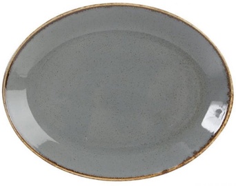 Porland Seasons Oval Plate 27.2x36cm Dark Grey