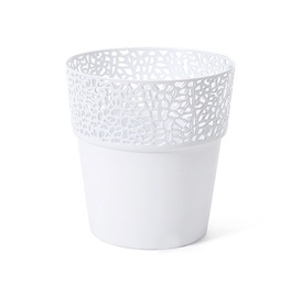 Lillepott Rosa, Ø13cm, valge