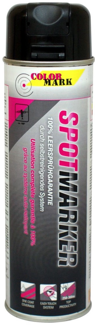 Aerosoolvärv Motip Colormark Colormark Spotmarker, märgistamine, must, 0.5 l