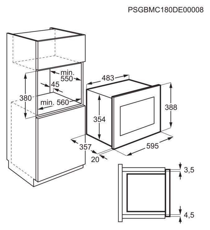 Integreeritav mikrolaineahi Electrolux LMS4253TMK
