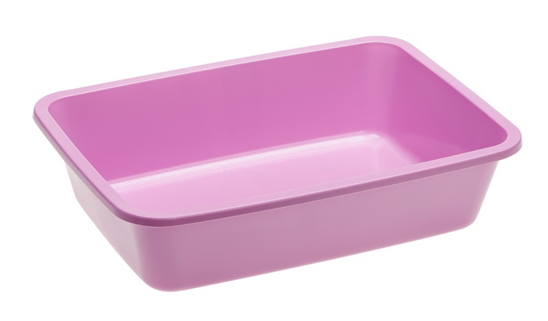 Кошачий туалет Ferplast Kitty 72042099, серый/фиолетовый/голубой, oткрытый, 410 x 300 x 100 мм