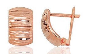 Diamond Sky 14K Red Gold Earrings Classic XIX