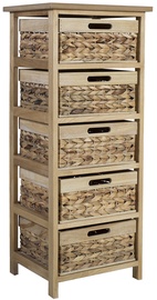 Home4you Shelf Cordelia 5pcs Light Brown 83694