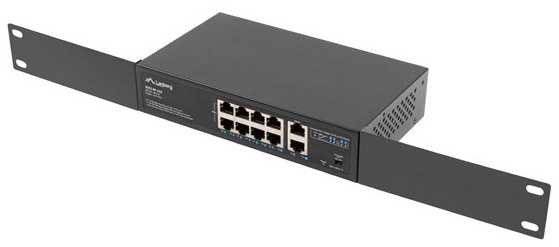 Коммутатор (Switch) Lanberg 8X 100MB POE+/2X 1GB