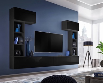 Dzīvojamās istabas mēbeļu komplekts ASM Blox II Black