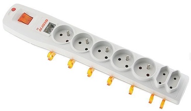 HSK Data Surge Protector 7 Outlet Grey 3m
