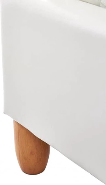 Gulta divvietīga Sandy, 160 x 200 cm, balta, ar režģi