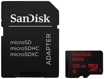 SanDisk 128GB Ultra microSDXC Class 10 UHS-I + SD Adapter