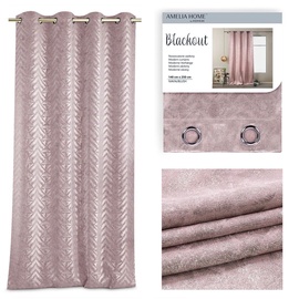 Nakts aizkari AmeliaHome Blackout Navia, rozā, 140 cm x 250 cm
