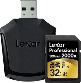 Lexar 32GB Professional SDHC 2000x + Reader