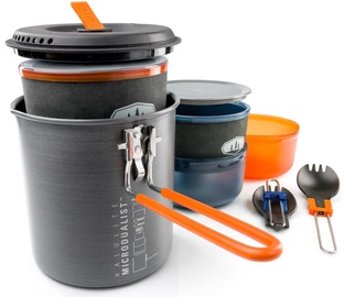 Tūristu ēdienu trauku komplekts GSI Outdoors Halulite MicroDualist II 50247, 142 mm, 1.4 l