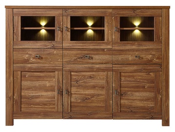 Black Red White Brussel Chest Of Drawers 40x178x130cm Oak